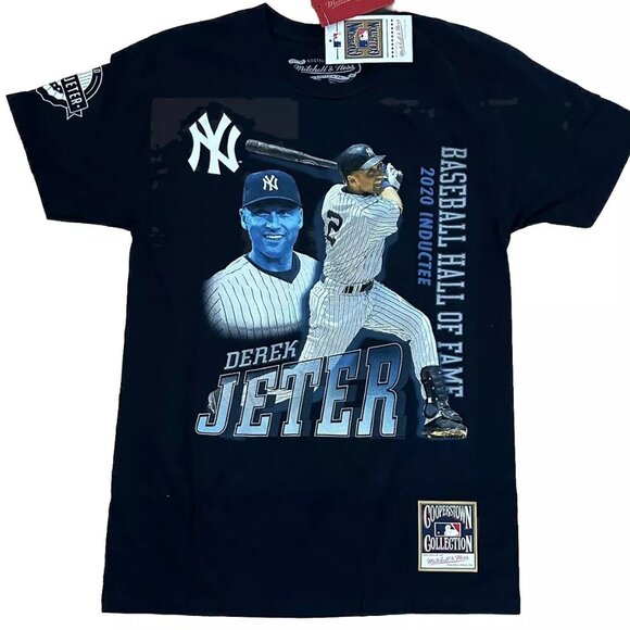 Mitchell & Ness Derek Jeter HOF 2020 Induction Tee NWT Large - Picture 1 of 5